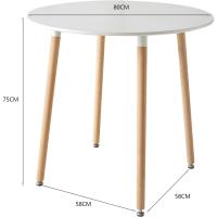 Juego de comedor moderno de 4 sillas, estructura conjunta, mesa redonda, mesa de cocina - details 3