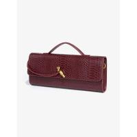 Bolsa de enterrar sobre rojo vino cereza bolso nuevo exclusivo moda europea y americana órgano de mano con tapa de cocodrilo b Mochila de lujo de alta gama - details 1