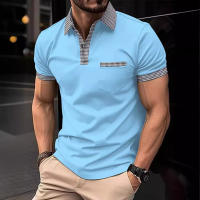 POLO informal de verano para hombre, camiseta de manga corta, top - details 7