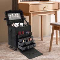 Estuche de Maquillaje Rodante Profesional Caja de Entrenamiento de Cosméticos con Cajones - details 2