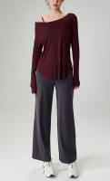 Top de Yoga de Manga Larga para Mujer Ajuste Suelto, Adelgazante, Adecuado para Otoño-Invierno, Deportiva al Aire Libre, Cubierta de Camiseta - details 0