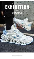 Zapatillas de ocio versátiles para hombre, zapatos deportivos ligeros y cómodos para caminar, zapatos para correr con hoja de grafiti a la moda, calzado masculino - details 5