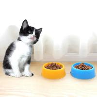 Solid Color Pet Bowls Cat Bowls Candy-Colored Lightweight Plastic Single Bowl Small Dog Cat Pet Bowl Pet Feeding Water Bowl - details 1