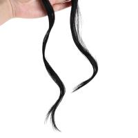 Extensiones de cabello para mujer, Clip en la frente, accesorios para el cabello, flequillo de barba de dragón, flequillo largo y rizado, peluca de síntesis con flequillo de parte media - details 8