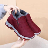 Botas de nieve cálidas para mujer, Color sólido, suela gruesa y suave, regalo para Navidad, cumpleaños y Año Nuevo, Invierno - details 5