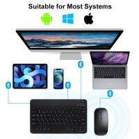 Teclado retroiluminado arcoíris compatible con Bluetooth, teclado de ratón inalámbrico para tableta, Android, iOS, Windows, teléfono iPad, nuevo - details 10