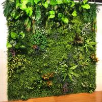 Paneles de pared de fondo de lata de plástico reutilizables artificiales, plantas verdes falsas, adornos decorativos para valla de jardín de casa - details 4