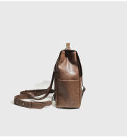 Bolso de cuero retro unisex Gran capacidad Diseño oblicuo Portátil Multifuncional - details 10