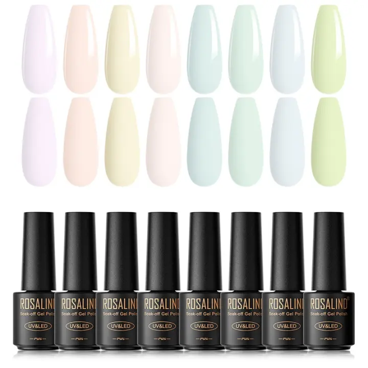 ROSALIND-Juego de esmaltes de Gel para uñas, barniz semipermanente para manicura, lámpara UV LED - 1