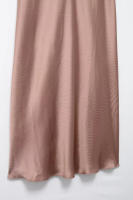 Vestido largo de satén sin mangas para mujer, casual Tre con escote grande y espalda abierta, fruncido, verano - details 15