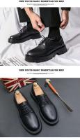Zapatos de vestir de diseñador para hombre y zapatos casuales de cuero Oxford, fáciles de usar, talla grande, punta redonda alta - details 8