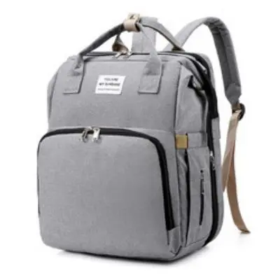 Bolsa de moda para Mamá, Cama de Bebe plegable, Gran capacidad, portátil, botella de leche, pañal, Doble sombrero - 1