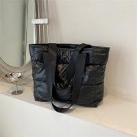 Bolsos de mano a la moda para mujer, bolso de compras acolchado de algodón de gran capacidad, bolso portátil con rombos, acolchado, sólido para viajes de ocio - details 3