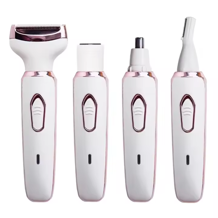 Aseo Corporal y Facial 4 en 1 sin Dolor Kit de Eliminación de Vello Recargable para Cuerpo Rostro Pierna Bikini Axila Scttomon - 1