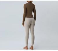Top corto de Yoga para mujer, chaqueta deportiva de lana, abrigo de manga larga con cremallera completa, ropa deportiva informal para gimnasio - details 7