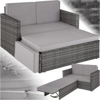 Sofá de Jardín con Taburete Conjunto Resistente a la Intemperie de Acero Muebles Exteriores - details 8