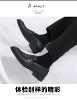 Mocasines, zapatos sin cordones, zapatos formales sin cordones de estilo británico, zapatos de hombre - details 7