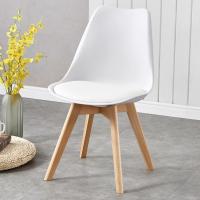 Sillas de ComedorBasic - Pack de 4 Sillas Nórdicas en Blanco, Negro y Gris con Asiento Tapizado y Patas de Madera de Haya Maciza (Negro) - details 10