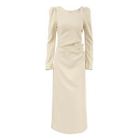 Vestido largo elegante de invierno con manga de viajero, nuevo estilo francés, traje de extremo para mujer - details 18
