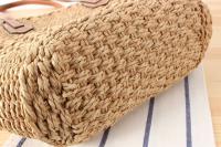 Bolso de viaje de verano, bolsa tejida de gran capacidad para viaje francés, hierba, vacaciones, Playa - details 8