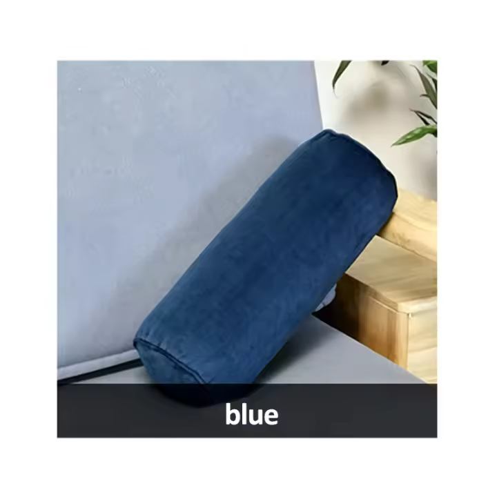Almohada de lino de Color sólido, almohada de caramelo, almohadas de refuerzo, almohadas de embarazo, almohada para el cuello para el hogar, cama, sofá, cojín de 15x15x40cm, gris - 1