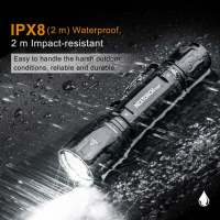 NEXTORCH Linterna Táctica TA41 para Caza con Interruptor Remoto y Montura para Lupa 2600 Lumens 272m Impacto Resistente al Agua IPX8 Batería Recargable de 21700 Aluminio Aleación Herramientas de Luz Táctica - details 10
