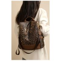 2025 nueva tendencia de moda mochila con estampado de leopardo simple mochila antirrobo de gran capacidad de viaje versátil informal para mujer - details 23