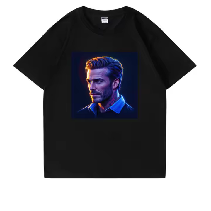 2025 camiseta para hombre camiseta negra de algodón puro camisetas Beckham camiseta blanca última novedad camiseta de fútbol camiseta de fútbol - 1