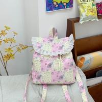 Nueva mochila Kawaii con volantes, bonita mochila con cordón para exteriores, mochila de viaje informal dulce para niñas - details 2