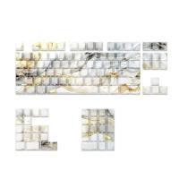 Lado de mármol grabado transmisión de luz original sublimación de calor de cinco lados PBT pequeño juego completo de teclado con teclas 84/98/10 - details 4