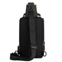Bolso de pecho para hombre con múltiples bolsillos a la moda, bolso de mensajes deportivo de tela Oxford con carga USB, bolso cruzado multifunción de Color sólido para niños - details 12