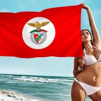 Club de fútbol b-benfica baño microfibra suave absorbente de agua transpirable para niñas niños toalla de playa decorativa de dibujos animados - details 9