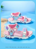 Nuevo modelo 2025 Sandalias LED de princesa para niña, calzado deportivo de playa para niño pequeño, rosa y azul, zapatos brillantes suaves antideslizantes para exteriores - details 10