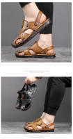 Sandalias de Hombre de Cuero de Vaca Zapatos de Playa Antideslizantes para el Verano - details 16