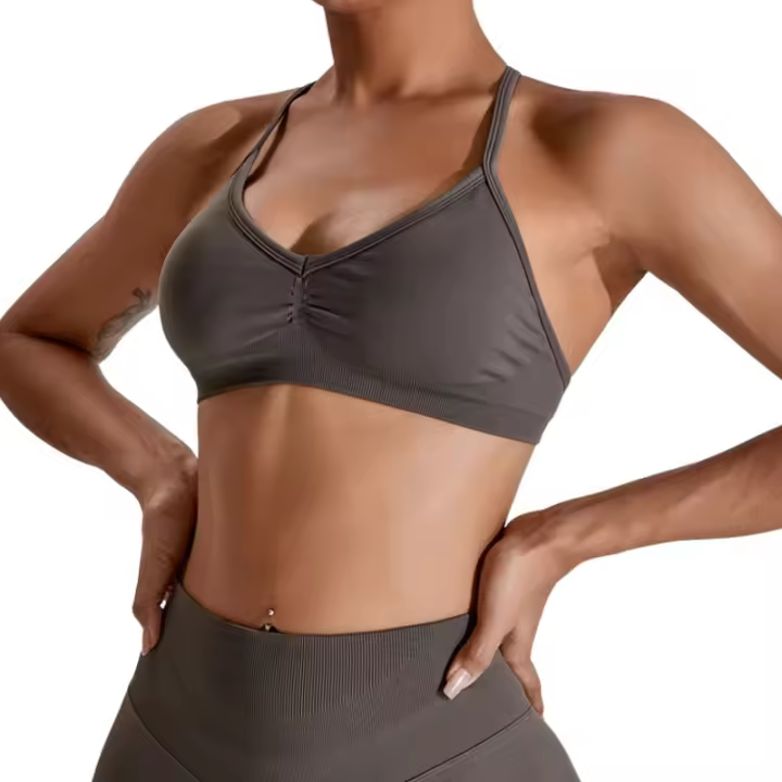 Sujetador deportivo con espalda cruzada para mujer, sujetador de yoga, correa de fitness para correr, sujetador de yoga - 1