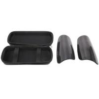 Guardabarros de Fibra de Carbono para Fútbol con Estuche Transpirable Pad de Tobillo Duro Profesional para Niños Jóvenes Adultos - details 0
