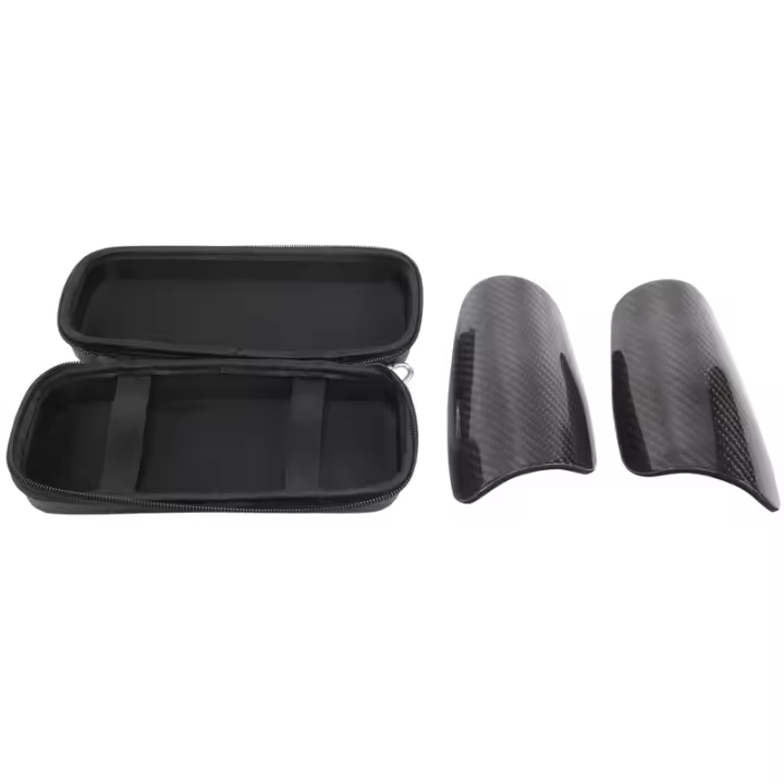 Guardabarros de Fibra de Carbono para Fútbol con Estuche Transpirable Pad de Tobillo Duro Profesional para Niños Jóvenes Adultos - 1