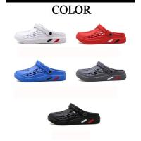 Sandalias ligeras de EVA para hombre, zapatos informales con agujeros, zuecos para amantes del jardín en casa, zapatillas planas de playa al aire libre, talla grande 49 - details 5