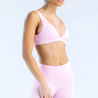 Nuevo sujetador deportivo minimalista de spandex con costura nueva, adecuado para el fitness femenino, estiramiento, ropa de yoga transpirable. - details 6