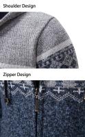 Chaqueta cálida de otoño e invierno para hombre, cárdigan de punto con capucha y chaqueta de algodón polar - details 15