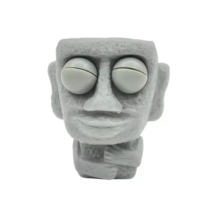 Juguete para apretar Moai de la Isla de Pascua, juguete para aliviar el estrés, regalo de Pascua, cara de piedra - 1