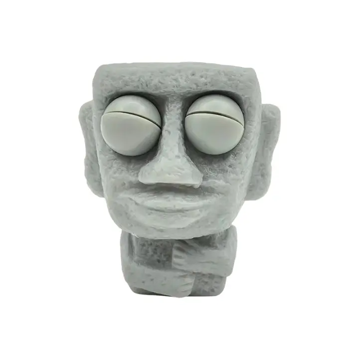 Juguete para apretar Moai de la Isla de Pascua, juguete para aliviar el estrés, regalo de Pascua, cara de piedra - 1