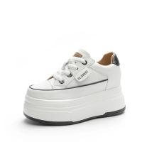 Zapatos de cuero genuino de vaca de 9cm Plataforma de zapatillas para mujer, tacones altos, estables para correr - details 11