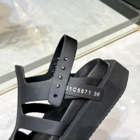 Nueva moda sandalia hueco plataforma cuero casual mitad remache zapatillas de mujer - details 7