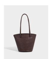 Nuevo bolso de hombro tejido retro para mujer, bolso tipo cubo, bolso tipo cesta de verduras portátil para vacaciones junto al mar - details 32
