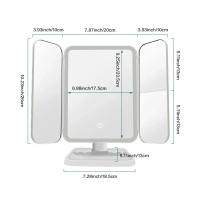 Espejo de Maquillaje Tríptico con Luces LED Ilumina tu Vestidor de Dormitorio - details 3