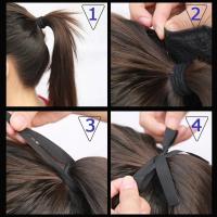 Peluca de cola de caballo afro rizada permanente de maíz, extensión de cola de caballo, cola de caballo larga ondulada y rizada ombre, postizo de cola de caballo natural esponjoso para mujeres - details 16