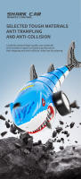 2.4GHz RC Animales RC Tiburón Coche Eléctrico Juguete Animales 4 Canales Radio Control Coche con Luz Control Remoto Tiburón Juguetes para Niños - details 6