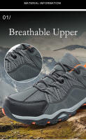 Zapatos de senderismo de marca para hombre, calzado de escalada de montaña transpirable, calzado de entrenamiento cómodo para exteriores, zapatillas deportivas antideslizantes para senderismo - details 7