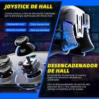 Controlador de juego para móvil inalámbrico, Joystick Hall de 1000Hz para Switch/PC/IOS/Android, Gamepad para PS4, compatible con giroscopio Turbo de seis ejes - details 1